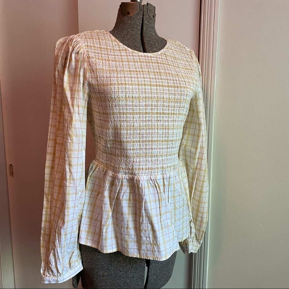 Peplum & Smocked Top